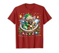 Red Frenchie Accessories For Women Men Who Love Christmas Camiseta