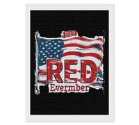 RED Friday Remember Everyone - Kit de pintura de diamante desplegado para adultos, diseño cuadrado de diamante para pared, 30,5 x 40,6 cm