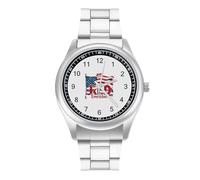 RED Friday Remember Everyone - Reloj casual para hombre con correa de acero inoxidable, aleación de cuarzo, reloj de pulsera