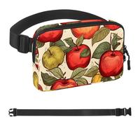 Red Fruits-886 - Cangurera cruzada para hombres y mujeres, riñonera para viajes, casual, caminar, correr, senderismo, ciclismo, multicolor, 4 x 23 x 15 cm, multicolor, 1.5x9.0x5.9in/4x23x15cm