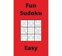 Red Fun Sudoku Book, 9x9 Puzzles, 100 Pages, 5x8, Easy