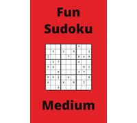 Red Fun Sudoku Book, 9x9 Puzzles, 100 Pages, 5x8, Medium