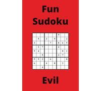 Red Fun Sudoku Book, 9x9 Puzzles, 150 Pages, 5x8, Evil