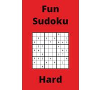 Red Fun Sudoku Book, 9x9 Puzzles, 150 Pages, 5x8, Hard