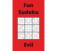 Red Fun Sudoku Book, 9x9 Puzzles, 200 Pages, 5x8, Evil
