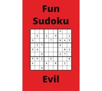 Red Fun Sudoku Book, 9x9 Puzzles, 250 Pages, 5x8, Evil