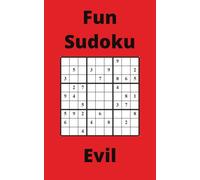 Red Fun Sudoku Book, 9x9 Puzzles, 300 Pages, 5x8, Evil