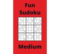 Red Fun Sudoku Book, 9x9 Puzzles, 300 Pages, 5x8, Medium