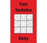 Red Fun Sudoku Book, 9x9 Puzzles, 50 Pages, 5x8, Easy