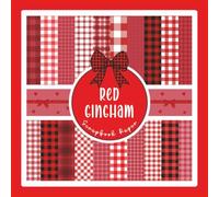 Red Gingham Scrapbook Paper: Checkered Pattern Craft Paper Pad For Scrapbooking, Mixed Media, Decoupage, Junk Journals & Paper Crafts; 8.5 x 8.5"