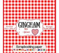 Red Gingham Scrapbook Paper: Red and white gingham plaid scrapbook paper double sided red gingham craft paper for scrapbooking, journaling and DIY ... decorative embellishments and ornaments