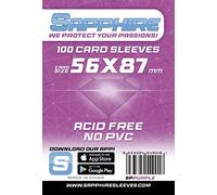 Red Glove - 100 Fundas protectoras Sapphire Sleeves - Color Púrpura - Medidas 56 x 87 mm