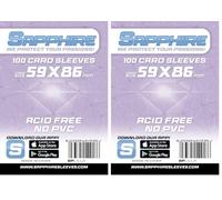 Red Glove - 100 Sapphire Sleeves Lila 59x86 SPLILLA formato Yu-Gi-Oh (Paquete de 2)