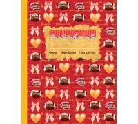 Red & Gold Era: Kansas City Football & Coquette Bow Notebook - Wide Ruled Girls’ Journal for Writing, Drawing & School, 100 Pages 7.5x9.75