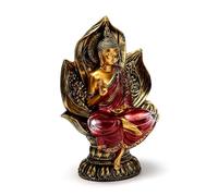 Red & Gold Thai Buddha Seated Lotus