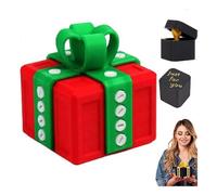 (Red Green)New Prank Box The Infuriating Screw Middle Finger Gift Box, 3D Puzzle Prank Toy, Christmas Fun Unlocking Trick Box