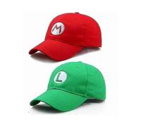 (Red Green)Super Mario Bros Odyssey Luigi Baseball Cap Kids Mens Adjustable Hats _L