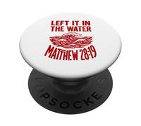Red Groovy Wave lo dejó en el Agua Mateo 28:19 PopSockets PopGrip Adhesivo