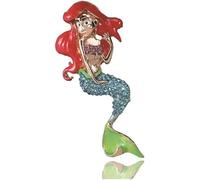Red Hair Brooches Women Big Rhinestone Beauty Fish Girl Party Casual Brooch Pins Gifts brooches for Women