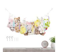 Red hamaca para animales de peluche,grande Boho de pared resistente | Red de malla para muñecas de peluche organizador para habitación - Para niños, niñas, niños pequeños, dormitorio, guardería, sala