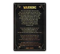 Red Hat Purple Dress Humor Metal Tin Sign Funny Aging Motivation Wall-Art When I Am I Shall Wear Purple 8 X 12 inch