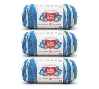 Red Heart All in One Flower Power Bluebell - Ovillo de lana (3 unidades, 250 g), 100% acrílico, estambre #4 (mediano), 417 yardas, tejido/ganchillo