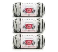 Red Heart All in ONE Flower Power - Hilo de dalia negra, paquete de 3 unidades de 250 g, 100% acrílico, estambre #4 (mediano), 440 yardas, tejido/ganchillo