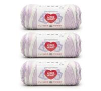 Red Heart All in One Flower Power - Hilo de glicinia, paquete de 3 unidades de 250 g, 100% acrílico, estambre #4 (mediano), 417 yardas, tejido/ganchillo