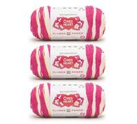 Red Heart All in One Flower Power Peony Pop - Ovillo de lana para estampar (3 unidades, 250 g), 100% acrílico, estambre #4 (mediano), 417 yardas, tejido/ganchillo