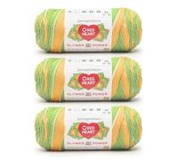 Red Heart All in ONE Flower Power What in Carnation - Hilo de clavel, paquete de 3 unidades de 250 g, 100% acrílico, estambre #4 (mediano), 417 yardas, tejido/ganchillo