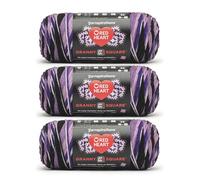 Red Heart All in One Granny - Hilo cuadrado de uva (3 unidades, 250 g)