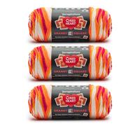 Red Heart All in One Granny Square - Ovillo de lana color blanco suave Citrus Twist, paquete de 3 unidades de 8.8 onzas, 100% acrílico, #4 de estambre (mediano), 381 m/417 yardas, para tejer,