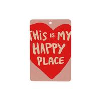 Red Heart - Ambientadores de coche con texto en inglés «This Is My Happy Place», 4 unidades, tarjetas perfumadas para colgar en tabletas de aromaterapia