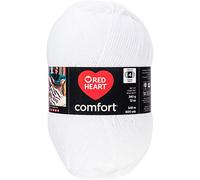 RED HEART Comfort Shimmers - Ovillo de lana, color blanco