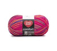 Red Heart Comfort Yarn, rosa brillante/naranja/morado