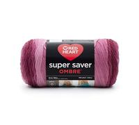 Red Heart E305.3965 Super Saver Ombre Yarn, 10 oz, anémona