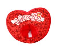 Red Heart Headgear, Plush Flower Headwear, Masquerade Cosplay Hat, Valentine's Day Hat, Soft Heart Headband, Valentine's Dress Up, Heart Shaped Headgear, Cosplay Valentine Props, Plush Heart Hat