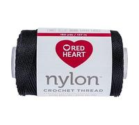 Red Heart Hilo de Ganchillo, 150 Yardas, Negro