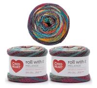 Red Heart Roll with It Melange - Ovillo de hilo, paquete de 3, Show Time 3 unidades