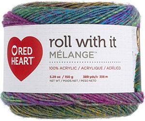 Red Heart Roll With It Melange Yarn-Cat Walk