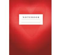 Red Heart Spiral Notebook - 1 Subject | Record Month & Date | College Ruled | 8.5” x 11” | 100