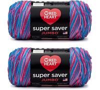 Red Heart Super Saver Jumbo Bonbon - Ovillo de hilo de 283 g, acrílico, 4 medianos (peinado), 482 yardas, tejido/ganchillo