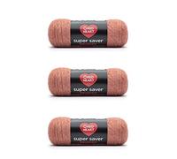 Red Heart Super Saver - Paquete de 3 hilados de 142 g/5 oz-Acrílico-#4 de punto medio/ganchillo, arcilla 3