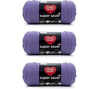 Red Heart Super Saver - Paquete de 3 - Lavanda - 198 g - Acrílico - 4 medianos (peinado) - 364 yardas - Tejer, ganchillo, manualidades y amigurumi