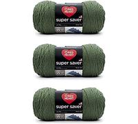 Red Heart Super Saver - Paquete de 3 - Tomillo mediano - 198 g - Acrílico - 4 medianos (peinado) - 364 yardas - Tejer, ganchillo, manualidades y amigurumis