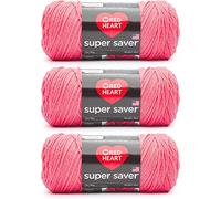 Red Heart Super Saver - Paquete de 3 unidades, caqui, 198 g, acrílico, 4 medianos (peinado), 364 yardas, tejer, ganchillo, manualidades y amigurumis