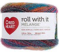 Red Heart with It Melange Rollo DE Hilo con Tiempo DE MOSTRACIÓN DE MELNG, Acrílico, Mostrar Hora, Talla única, 356