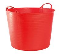 RED HOG Contenedor Cubo Cesta Flexible Flexi Multifuncional, Establo, Jardín, Garaje, Alimentación de Animales, Mezcla, Almacenamiento, Riego, Lavado, Resistencia 120 kg, 44x33x35cm 42L Rojo