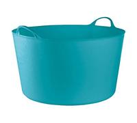 RED HOG Contenedor Cubo Cesta Flexible Flexi Multifuncional, Establo, Jardín, Garaje, Alimentación de Animales, Mezcla, Almacenamiento, Riego, Lavado, Resistencia 120 kg, 55x35x44,5cm 55L Turquesa