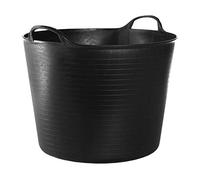 Red HOG Contenedor Cubo Cesta Flexible Multifuncional, para Hogar, Establo, Jardín, Garaje, Animal, Construcción, Almacenamiento, Transporte, Lavado, Capacidad de Elevación Hasta 120kg, 42L Negro